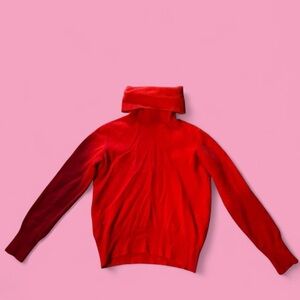 Sears Vibrant Red Cowl Neck Sweater